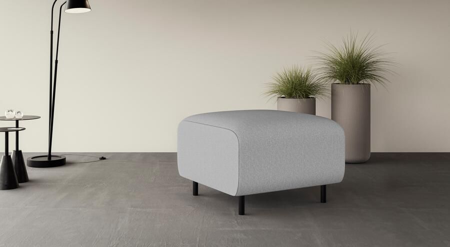 Home affaire Hocker ARROS klein met golfondersteuning afmetingen B D H: 70 70 46 cm - Foto 3