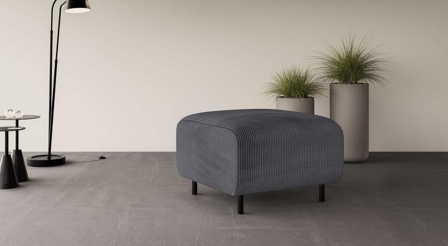 Home affaire Hocker ARROS klein met golfondersteuning afmetingen B D H: 70 70 46 cm - Foto 2