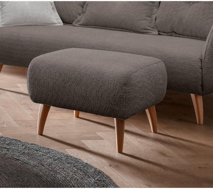 Home affaire Hocker Baggio met houten voetjes - Foto 2