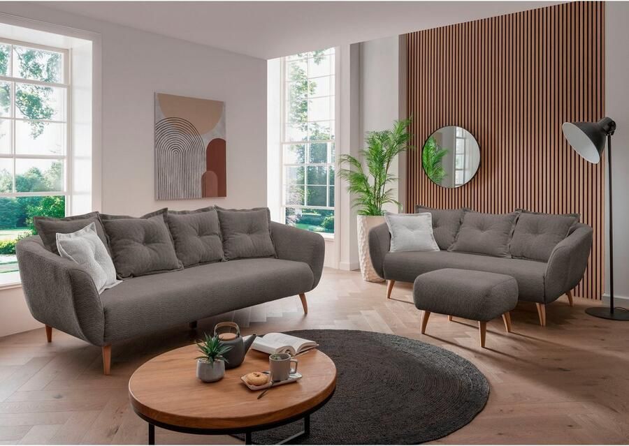 Home affaire 2 5-zitsbank Baggio modern en romantisch design comfortabel - Foto 3