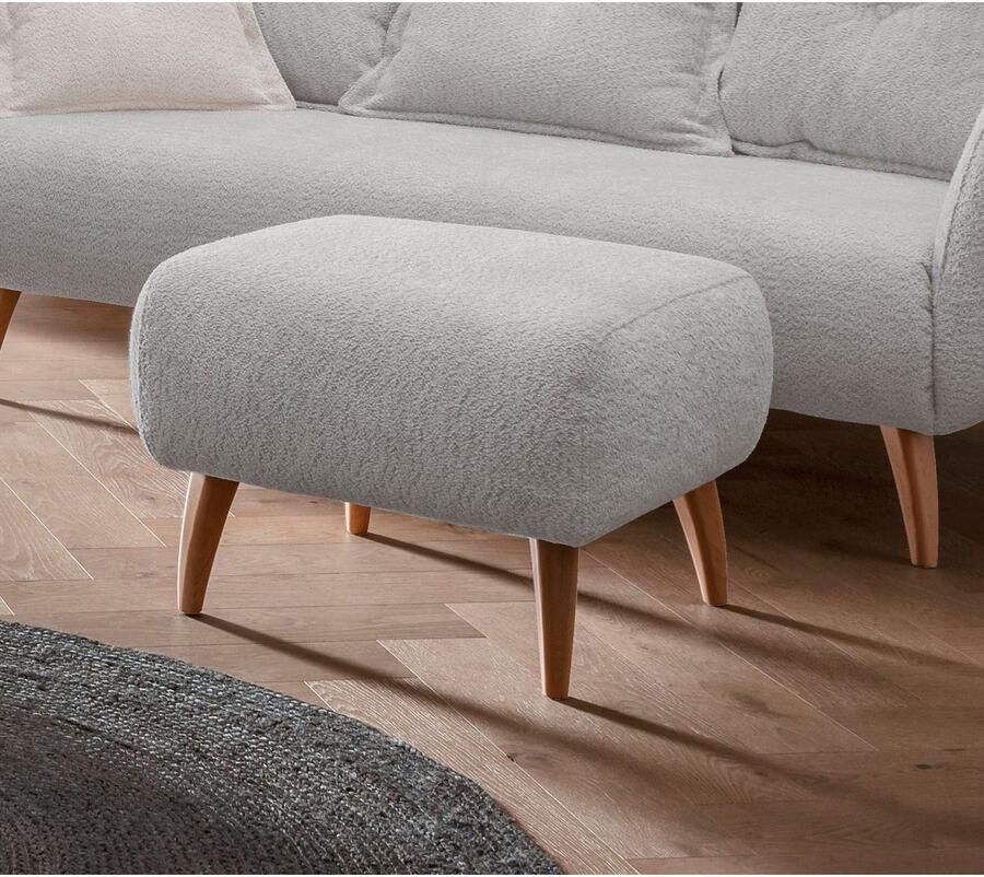 Home affaire Hocker Baggio met houten voetjes - Foto 2