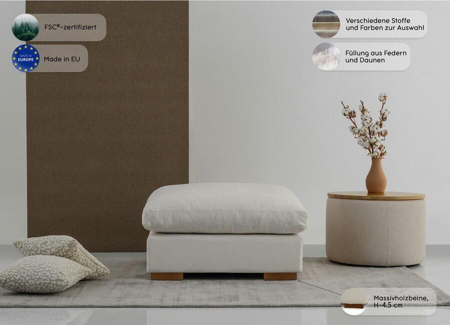 Home affaire Hocker Comfy met veren en dons - Foto 3