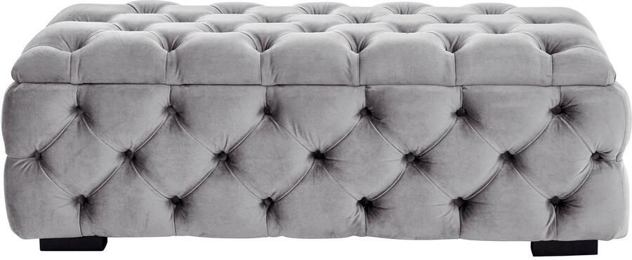 Home affaire Hocker KALINA hoogwaardig knoopdetails B D H: 120 55 45 cm met opbergvak en interne verdelers voor beter opbergen - Foto 12