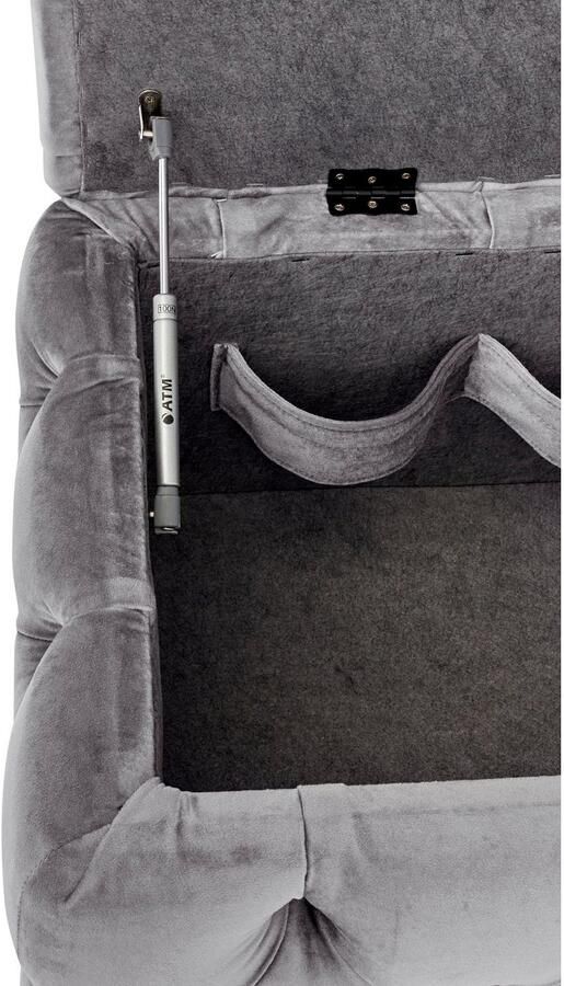 Home affaire Hocker KALINA hoogwaardig knoopdetails B D H: 120 55 45 cm met opbergvak en interne verdelers voor beter opbergen - Foto 7