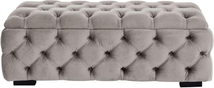 Home affaire Hocker KALINA hoogwaardig knoopdetails B D H: 120 55 45 cm met opbergvak en interne verdelers voor beter opbergen - Foto 10