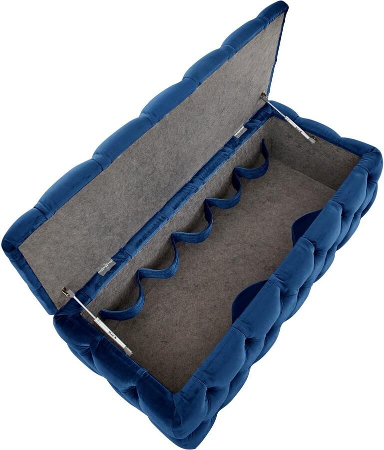 Home affaire Hocker KALINA hoogwaardig knoopdetails B D H: 120 55 45 cm met opbergvak en interne verdelers voor beter opbergen - Foto 2