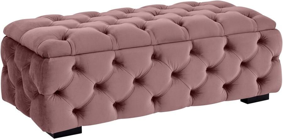 Home affaire Hocker KALINA hoogwaardig knoopdetails B D H: 120 55 45 cm met opbergvak en interne verdelers voor beter opbergen - Foto 9