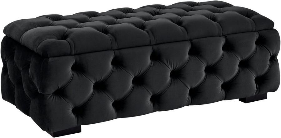 Home affaire Hocker KALINA hoogwaardig knoopdetails B D H: 120 55 45 cm met opbergvak en interne verdelers voor beter opbergen - Foto 8