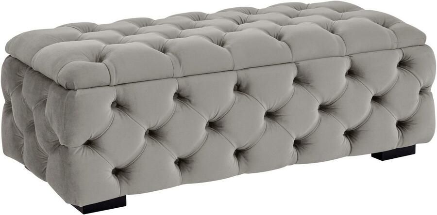 Home affaire Hocker KALINA hoogwaardig knoopdetails B D H: 120 55 45 cm met opbergvak en interne verdelers voor beter opbergen - Foto 9