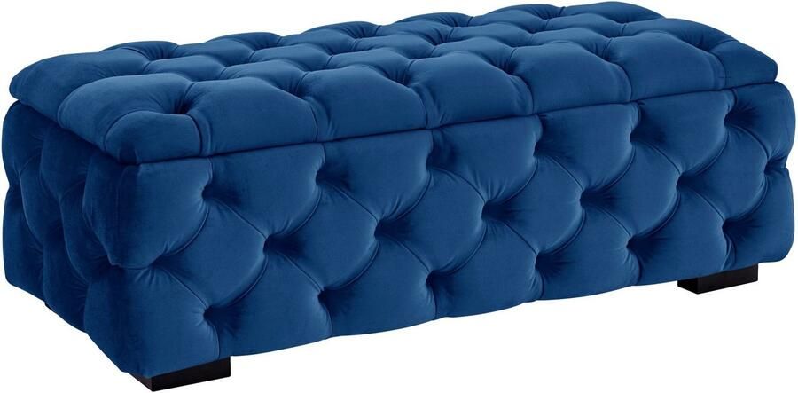 Home affaire Hocker KALINA hoogwaardig knoopdetails B D H: 120 55 45 cm met opbergvak en interne verdelers voor beter opbergen - Foto 8