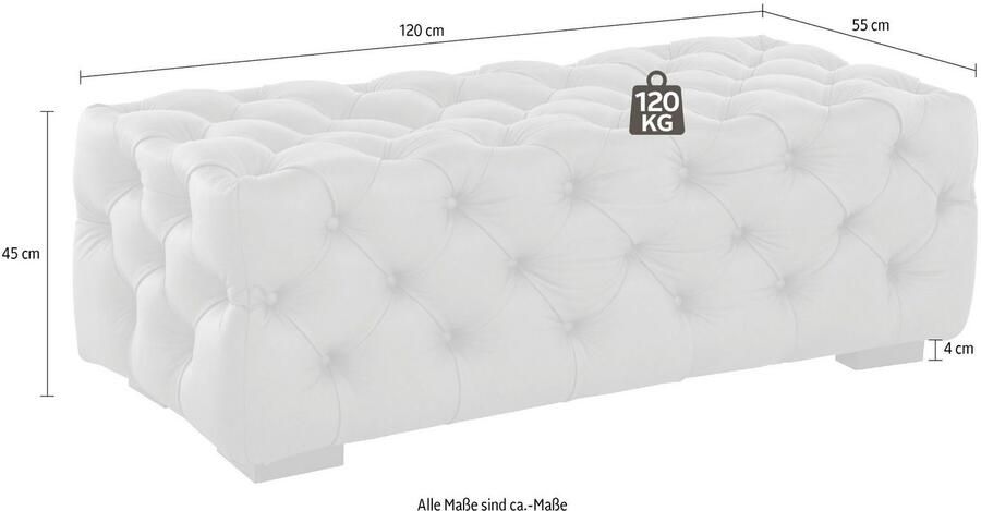 Home affaire Hocker Kalina met klassieke chesterfield-capitonnage - Foto 4