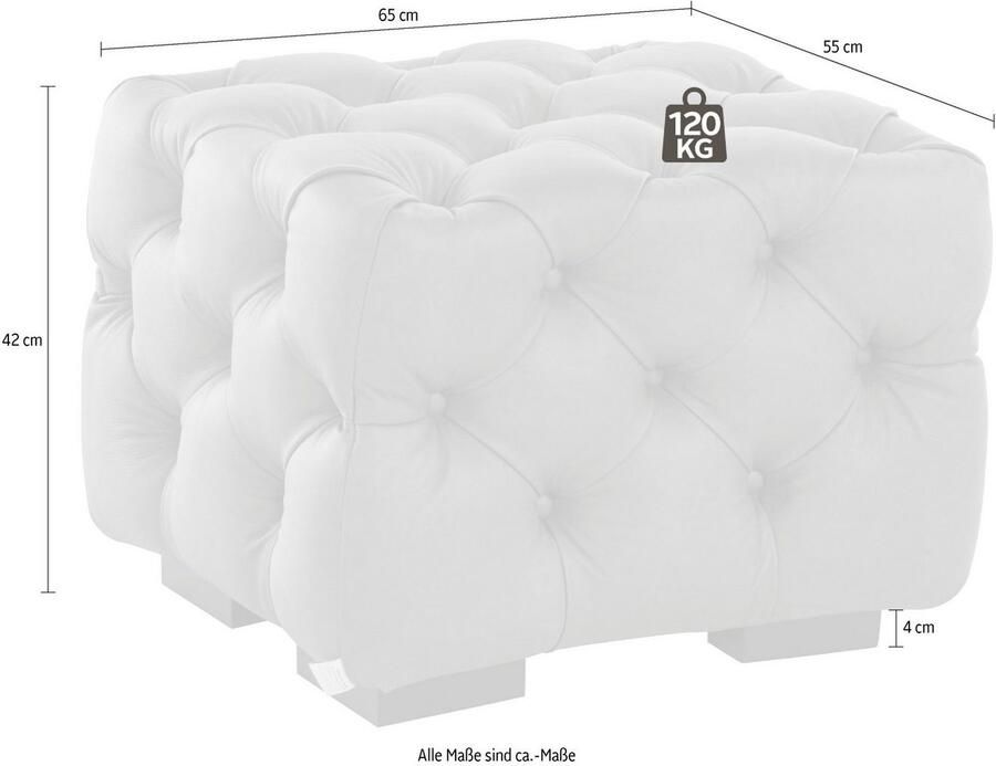 Home affaire Hocker Kalina met klassieke chesterfield-capitonnage passend bij de serie "kalina" - Foto 4