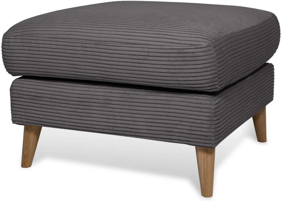 Home affaire Hocker Marseille Massief houten poten eiken landhuisstijl golfvering - Foto 4