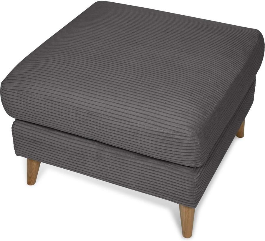 Home affaire Hocker Marseille Massief houten poten eiken landhuisstijl golfvering