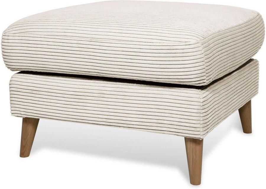 Home affaire Hocker Marseille Massief houten poten eiken landhuisstijl golfvering - Foto 5