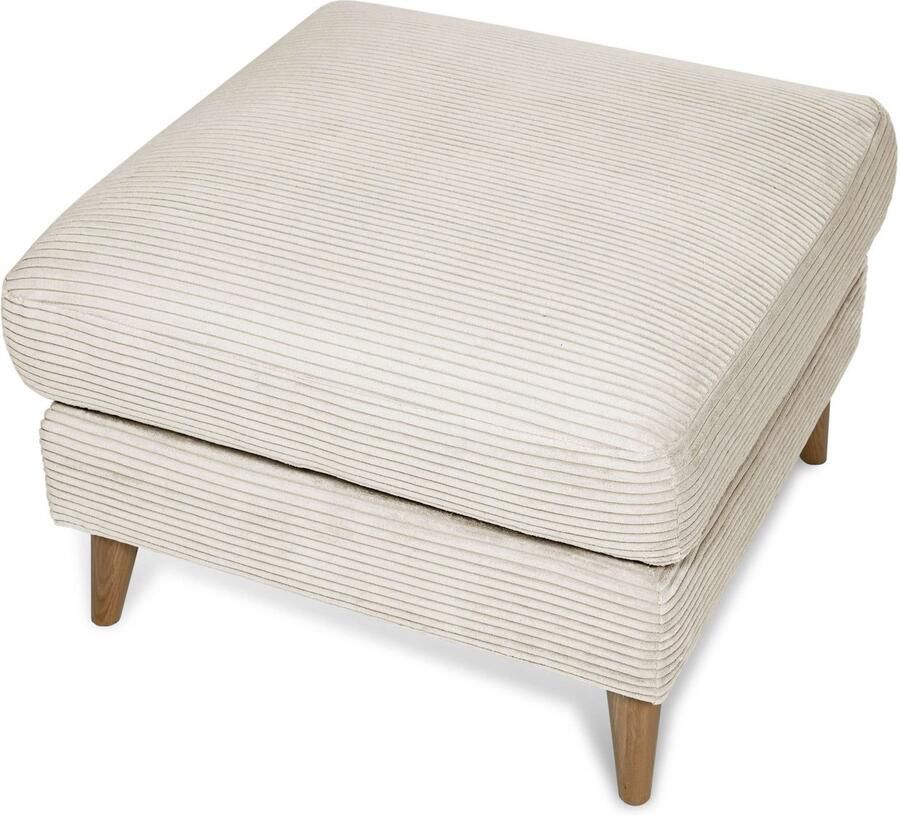 Home affaire Hocker Marseille Massief houten poten eiken landhuisstijl golfvering