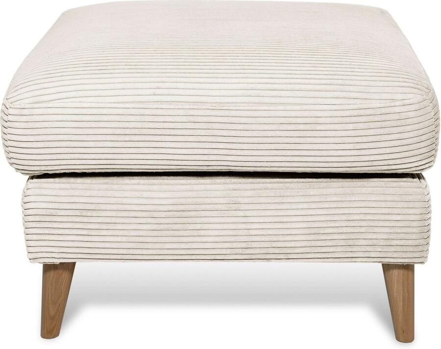 Home affaire Hocker Marseille Massief houten poten eiken landhuisstijl golfvering - Foto 3