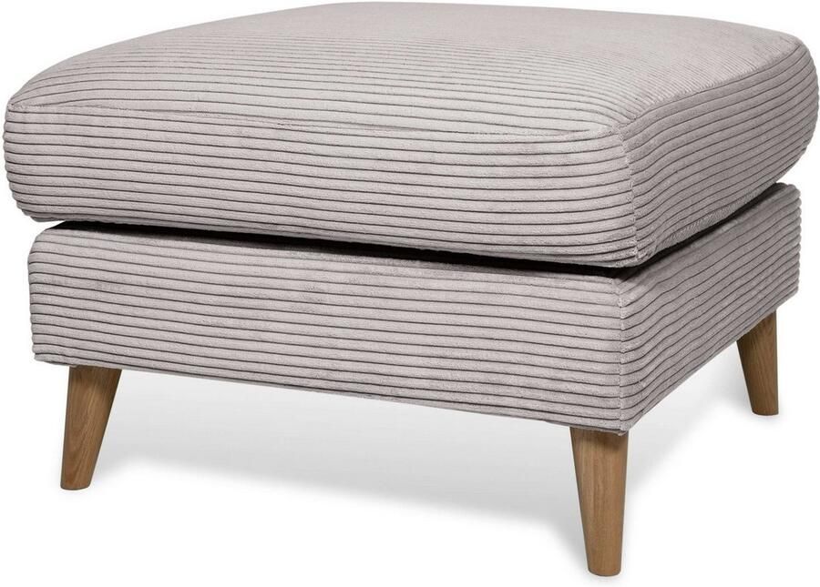 Home affaire Hocker Marseille Massief houten poten eiken landhuisstijl golfvering - Foto 4