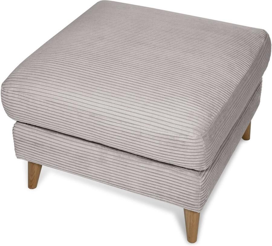 Home affaire Hocker Marseille Massief houten poten eiken landhuisstijl golfvering