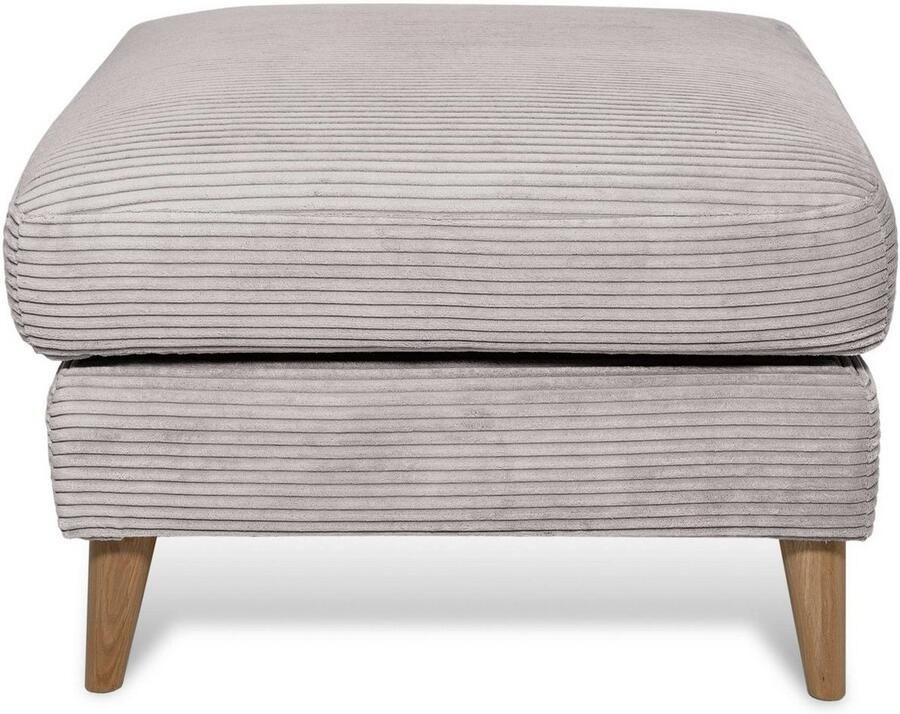 Home affaire Hocker Marseille Massief houten poten eiken landhuisstijl golfvering - Foto 2