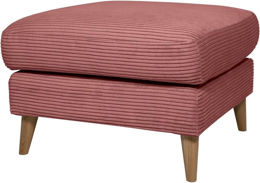 Home affaire Hocker Marseille Massief houten poten eiken landhuisstijl golfvering - Foto 5