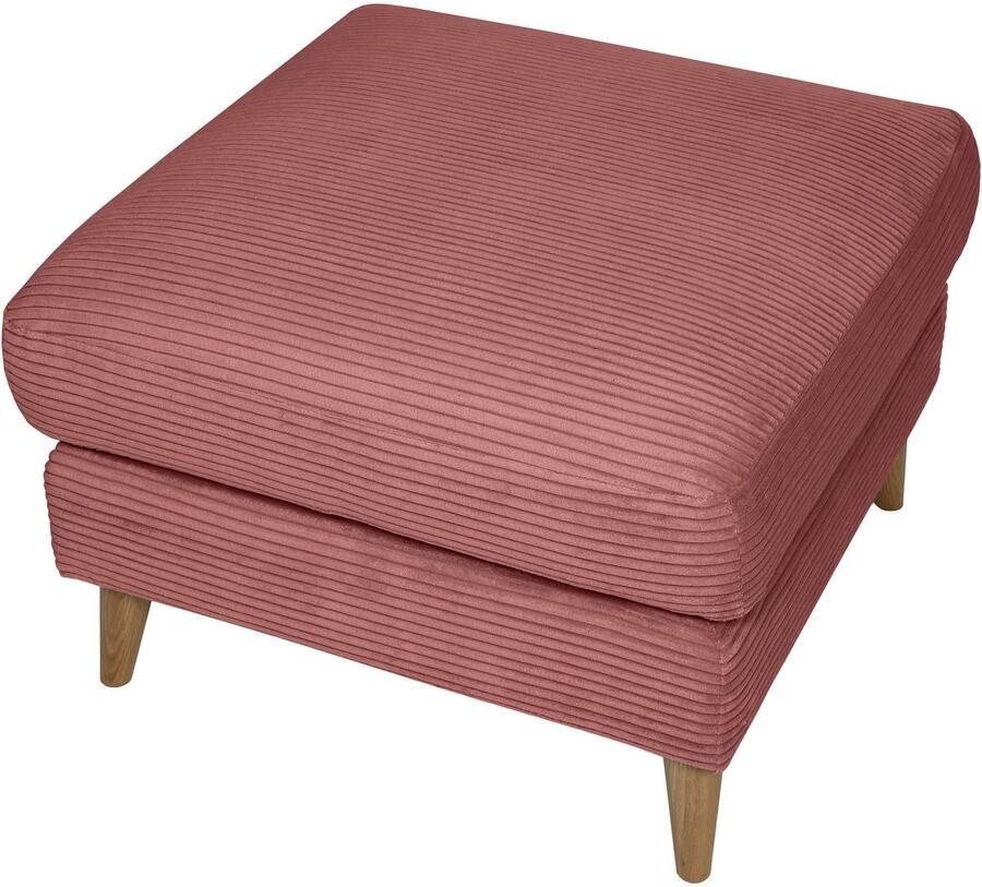 Home affaire Hocker Marseille Massief houten poten eiken landhuisstijl golfvering