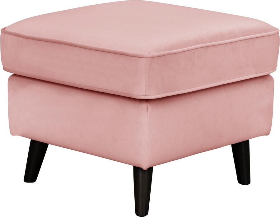 Home affaire Hocker Poef CHISTELLE ook in bouclé met golfondersteuning afmetingen: bxdxh: 57x57x46 cm - Foto 3