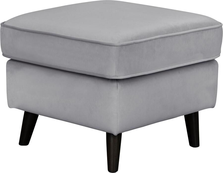 Home affaire Hocker Poef CHISTELLE ook in bouclé met golfondersteuning afmetingen: bxdxh: 57x57x46 cm - Foto 3