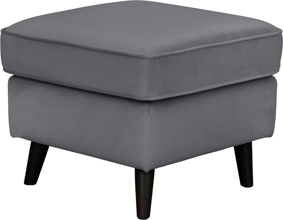 Home affaire Hocker Poef CHISTELLE ook in bouclé met golfondersteuning afmetingen: bxdxh: 57x57x46 cm - Foto 3