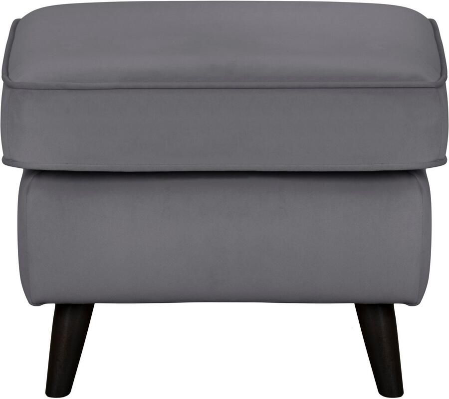 Home affaire Hocker Poef CHISTELLE ook in bouclé met golfondersteuning afmetingen: bxdxh: 57x57x46 cm