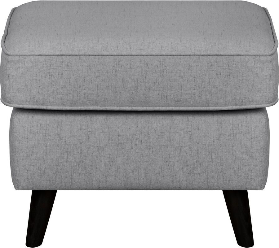 Home affaire Hocker Poef CHISTELLE ook in bouclé met golfondersteuning afmetingen: bxdxh: 57x57x46 cm