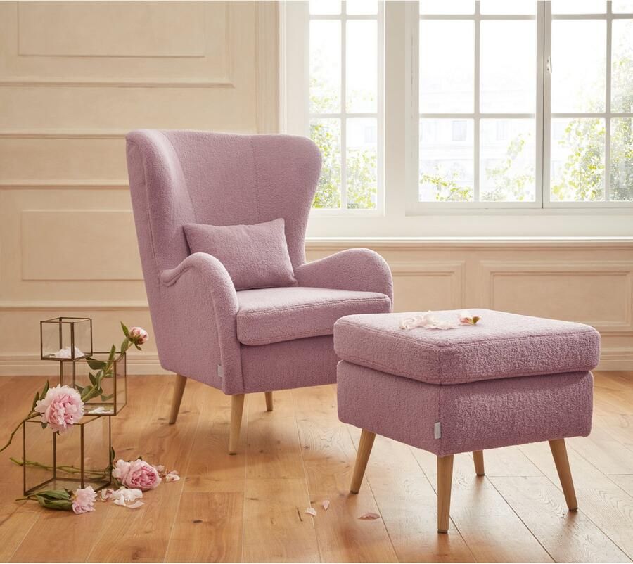 Home affaire Fauteuil Salla ook in imitatiebont en fijn corduroy veel bekledingsopties oorfauteuil (set) - Foto 3