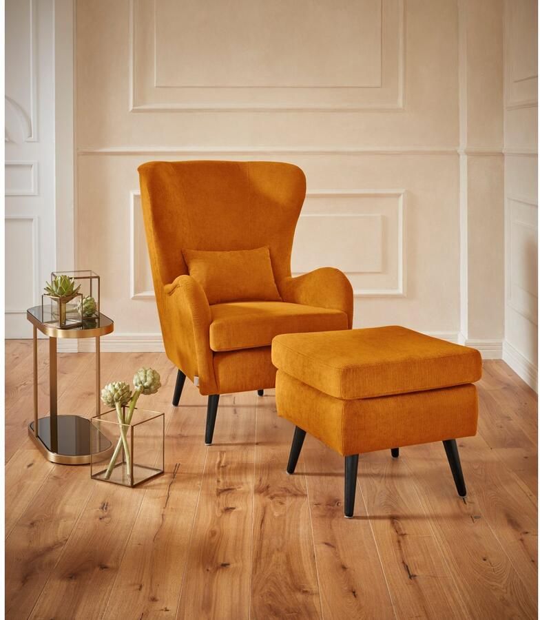 Home affaire Fauteuil Sallito oorfauteuil TV-stoel voor woonkamer ook in velours cord - Foto 6