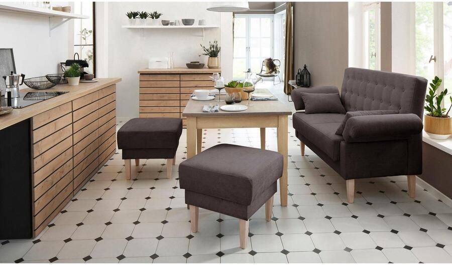 Home affaire Hocker Scalea met binnenveringsinterieur - Foto 4