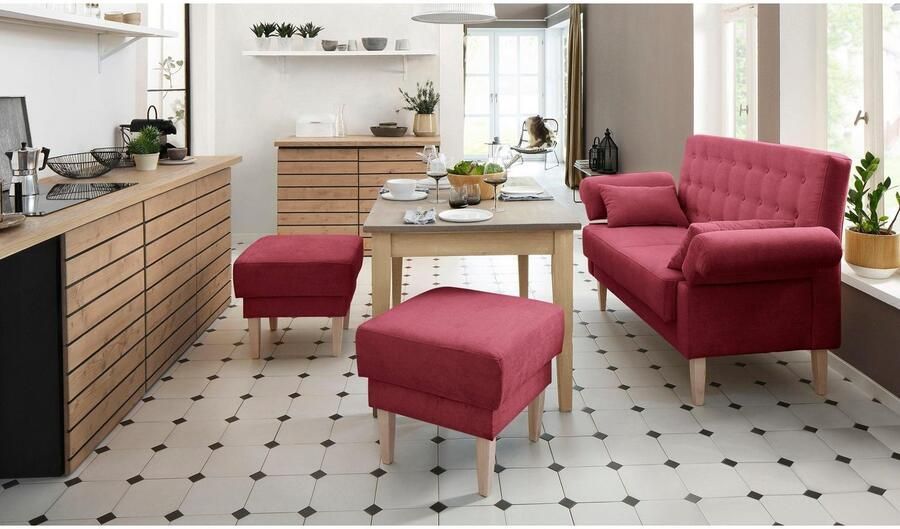 Home affaire Hocker Scalea met binnenveringsinterieur - Foto 4