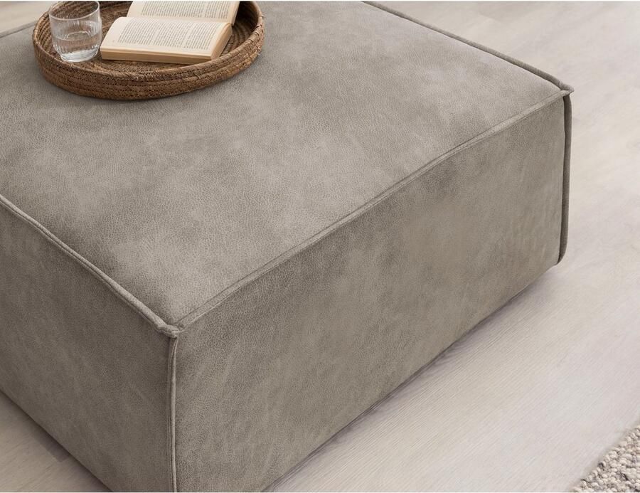 Home affaire Hocker Sherwood Kruk vierkant ideale aanvulling op de loveseat SHERWOOD - Foto 3
