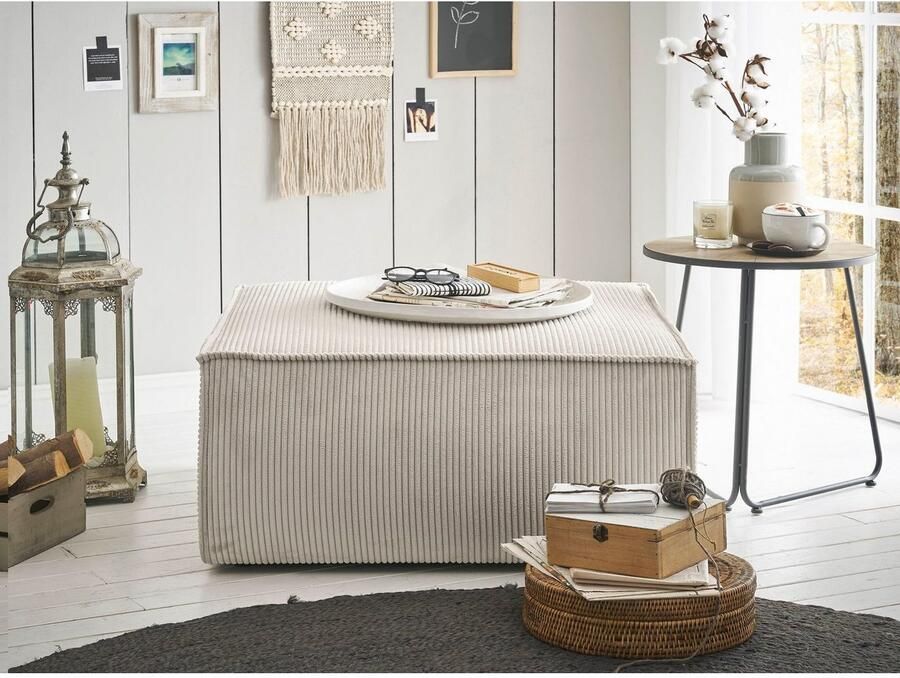 Home affaire Hocker Sherwood Kruk vierkant ideale aanvulling op de loveseat SHERWOOD - Foto 3