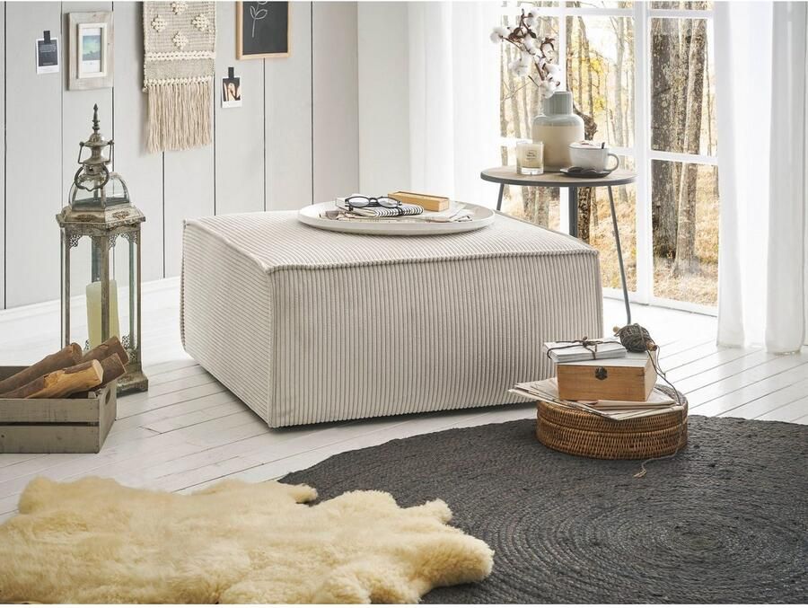 Home affaire Hocker Sherwood Kruk vierkant ideale aanvulling op de loveseat SHERWOOD - Foto 4