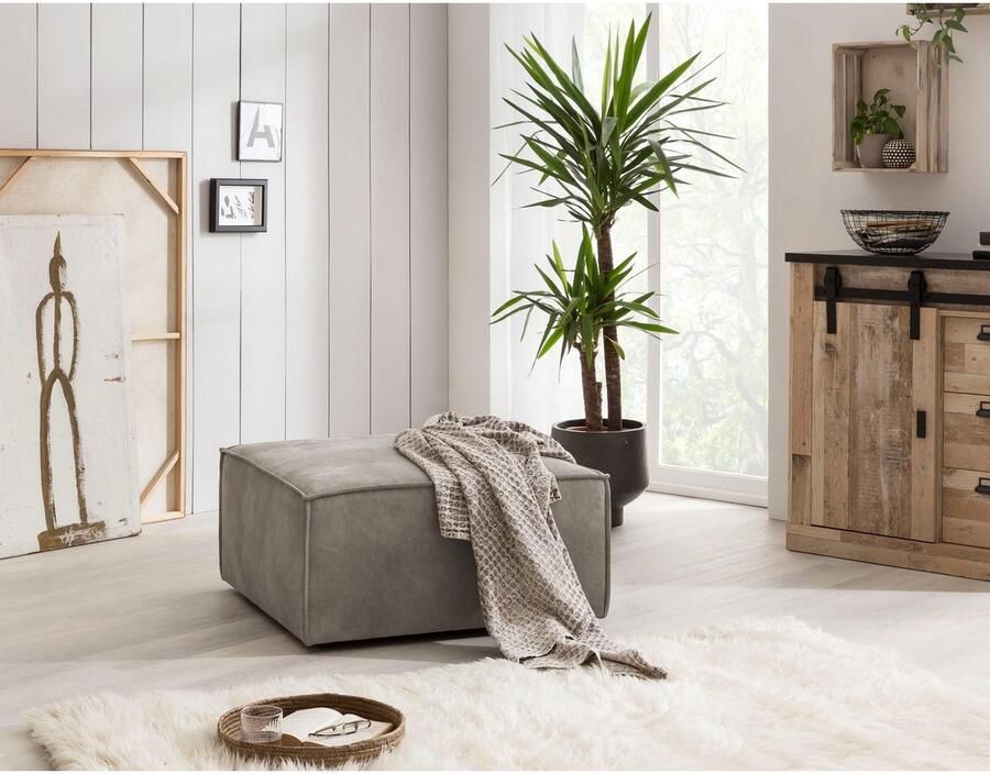 Home affaire Hocker Sherwood Kruk vierkant ideale aanvulling op de loveseat SHERWOOD - Foto 2