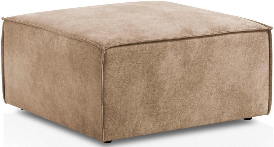 Home affaire Hocker Sherwood Vierkante poef voetenbank ideale als aanvulling op de "SHERWOOD" love seat - Foto 4