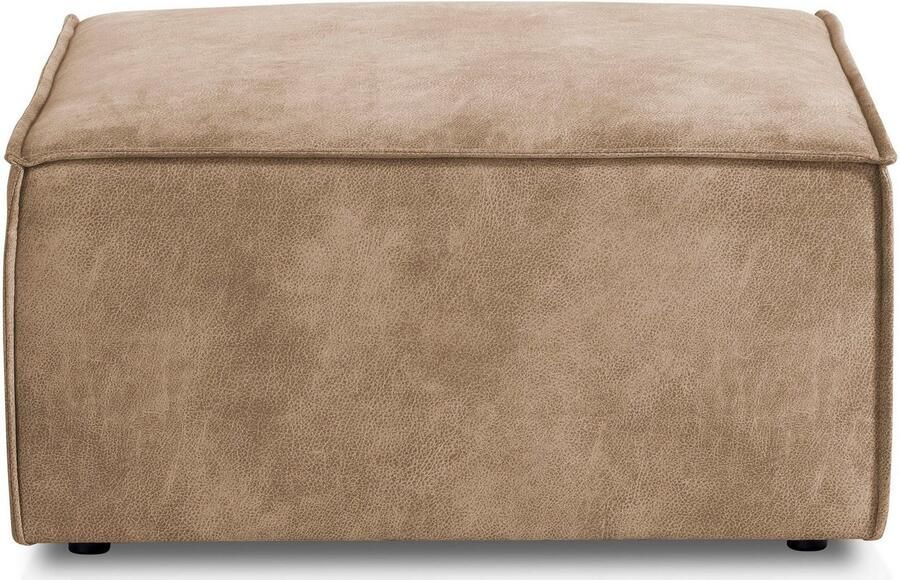 Home affaire Hocker Sherwood Vierkante poef voetenbank ideale als aanvulling op de "SHERWOOD" love seat - Foto 3