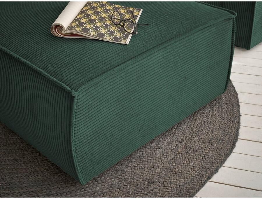 Home affaire Hocker Sherwood Vierkante poef voetenbank ideale als aanvulling op de "SHERWOOD" love seat