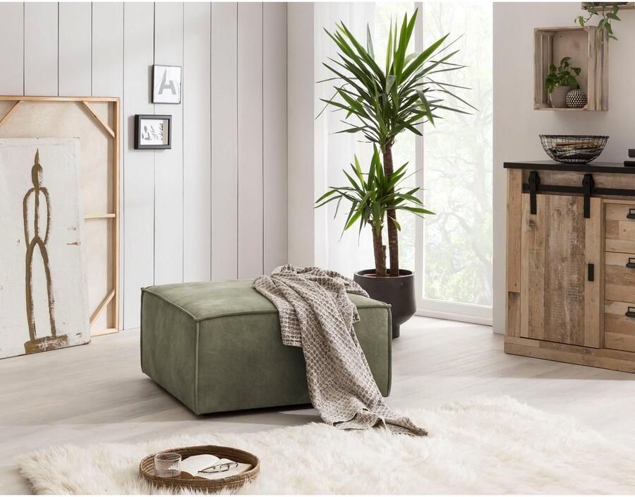 Home affaire Hocker Sherwood Kruk vierkant ideale aanvulling op de loveseat SHERWOOD - Foto 2