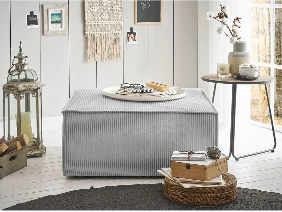 Home affaire Hocker Sherwood Kruk vierkant ideale aanvulling op de loveseat SHERWOOD - Foto 3