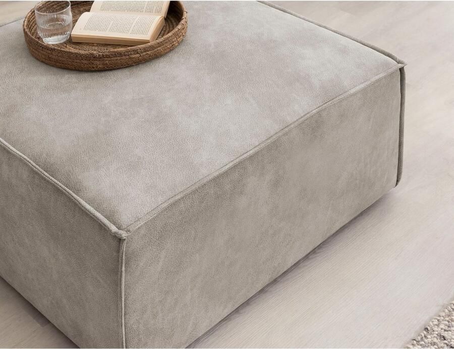 Home affaire Hocker Sherwood Kruk vierkant ideale aanvulling op de loveseat SHERWOOD - Foto 3
