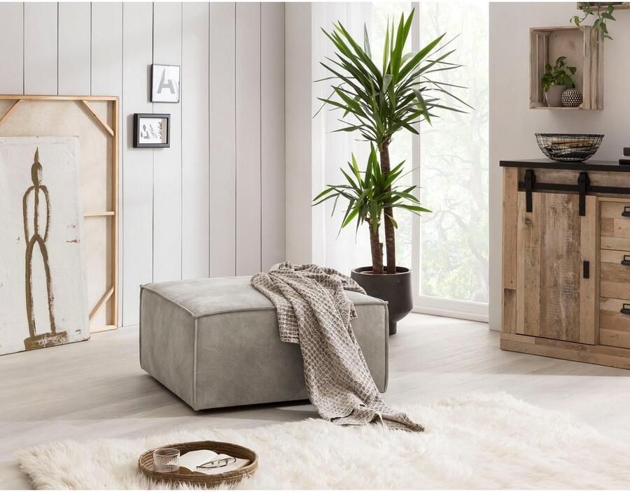 Home affaire Hocker Sherwood Kruk vierkant ideale aanvulling op de loveseat SHERWOOD - Foto 2