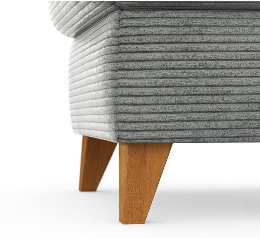 Home affaire Hocker Trelleborg met cordbekleding met opbergvak inclusief binnenveringsinterieur