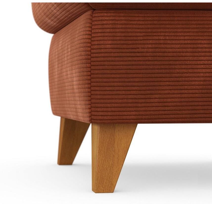 Home affaire Hocker Trelleborg met cordbekleding met opbergvak inclusief binnenveringsinterieur