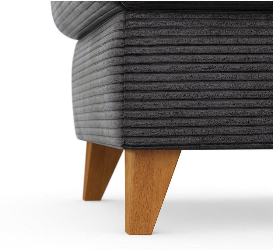 Home affaire Hocker Trelleborg met cordbekleding met opbergvak inclusief binnenveringsinterieur