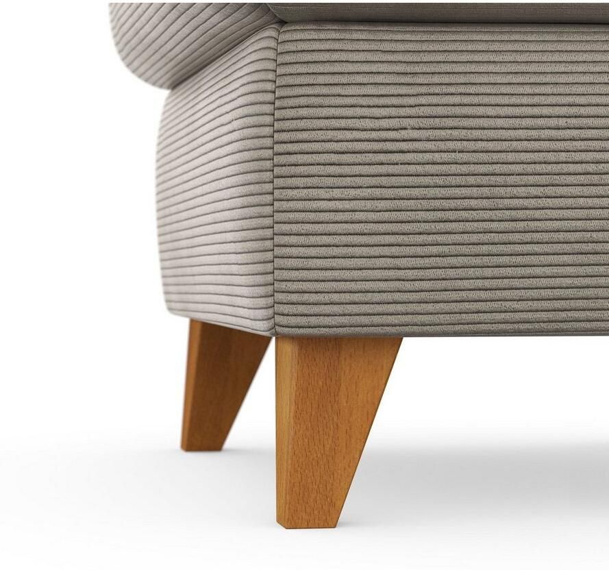Home affaire Hocker Trelleborg met cordbekleding met opbergvak inclusief binnenveringsinterieur